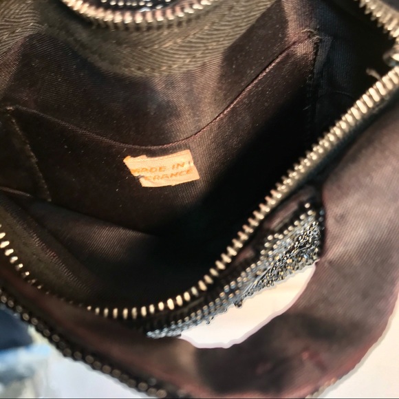 VINTAGE HAND BEADED SMALL PURSE MADE IN FRANCE - Picture 5 of 7